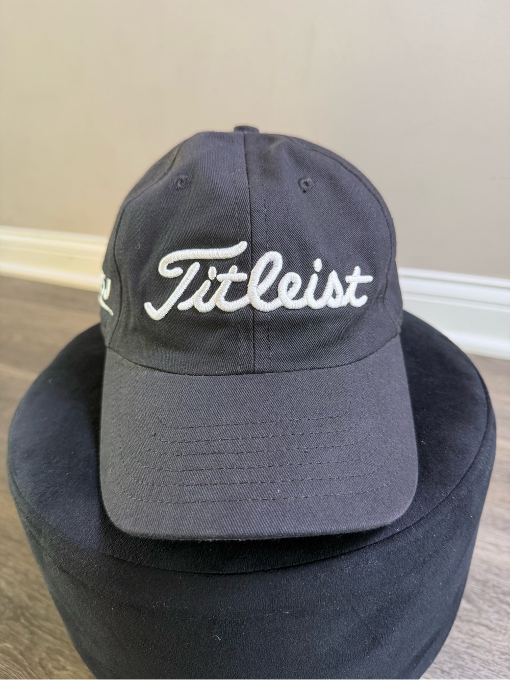 Titleist Kids Black Cap with White Embroidered Logo